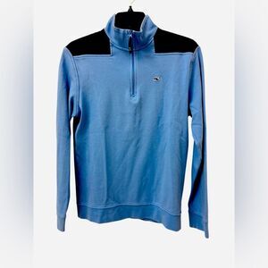 Vineyard Vines Women’s Shep Shirt Pullover Size XS 1/4 Zip Light Blue & Navy